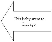 Left Arrow: This baby went to Chicago.

